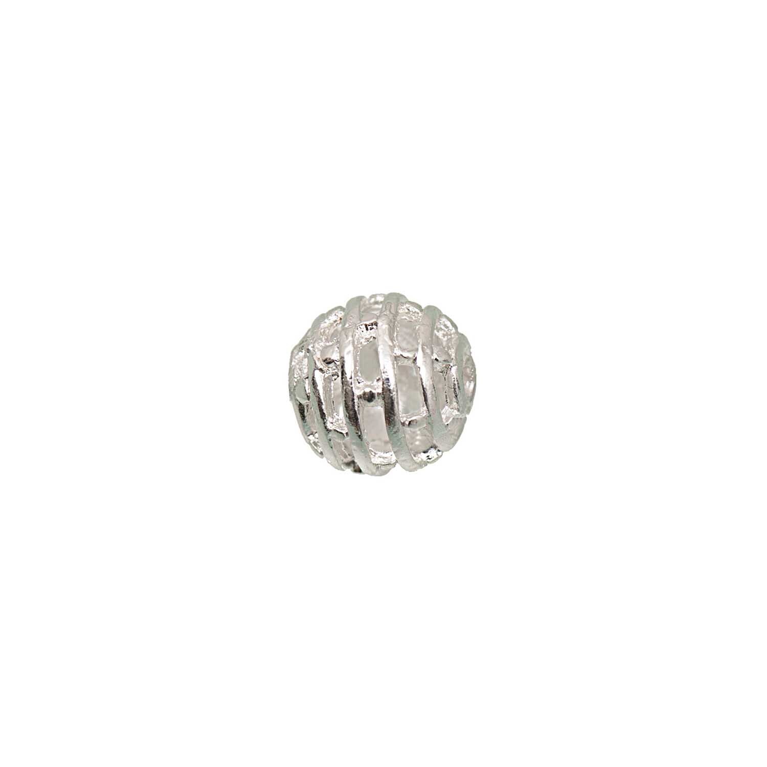 Metallkugel Kreise silber 10mm 6 Stück
