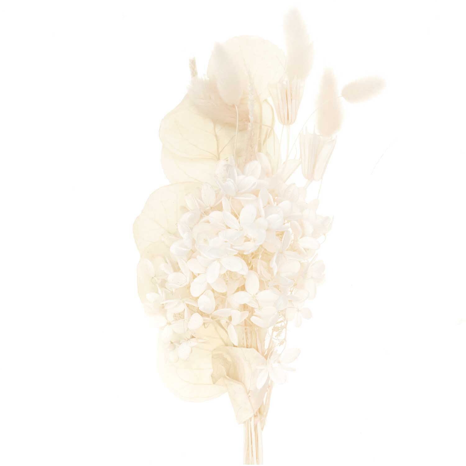 Trockenblumenstrauß natur-weiß 30cm 13teilig