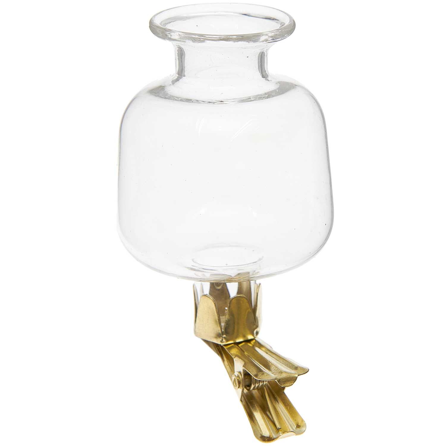 Mini Clip-Vase mit abgerundeten Kanten 4x7,5cm