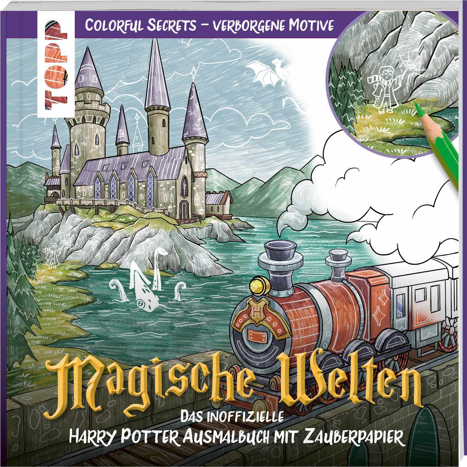 Magische Welten - Harry Potter Ausmalbuch  mit Zauberpapier