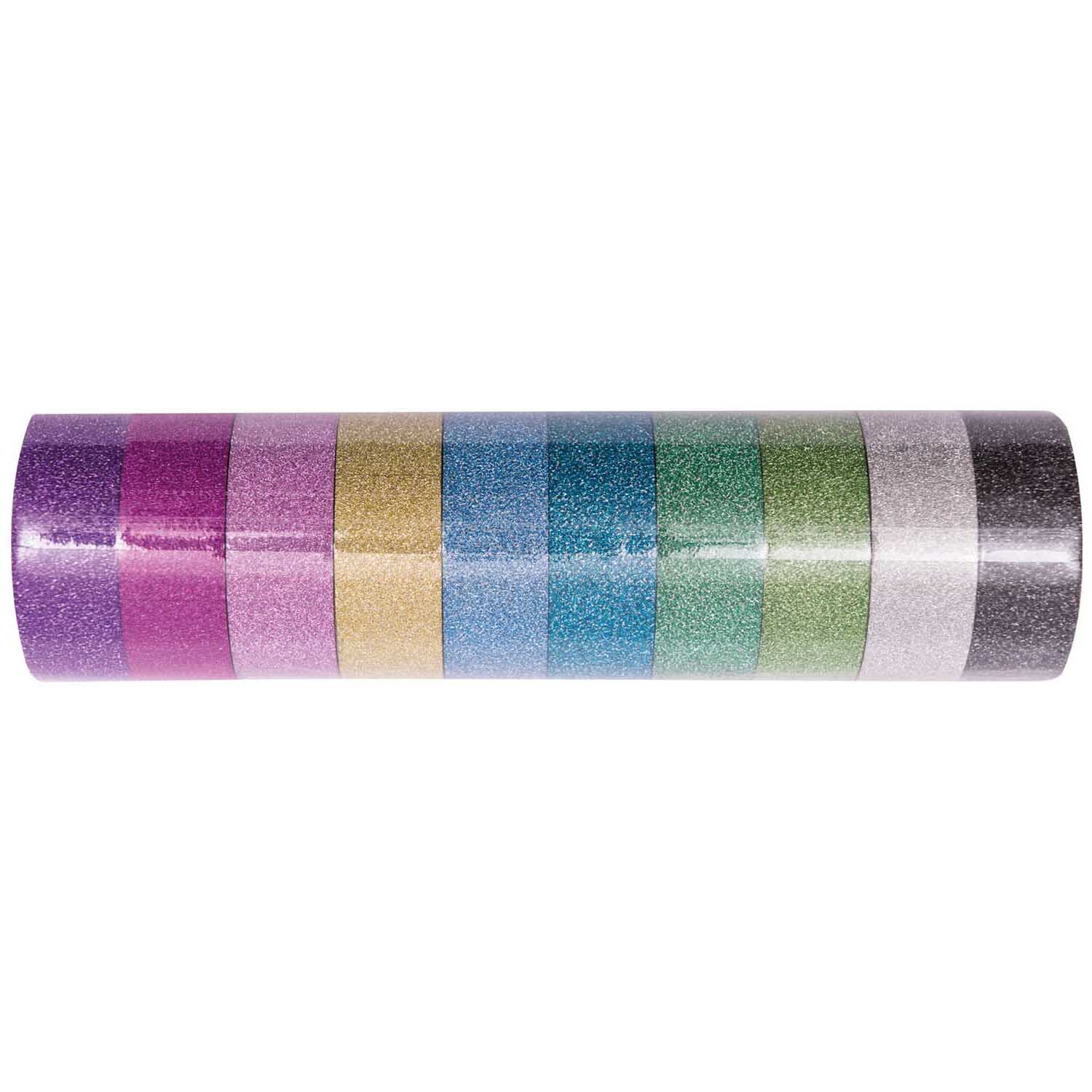 Paper Poetry Glitter Tape Set mehrfarbig 1,5cm 5m 10 Stück