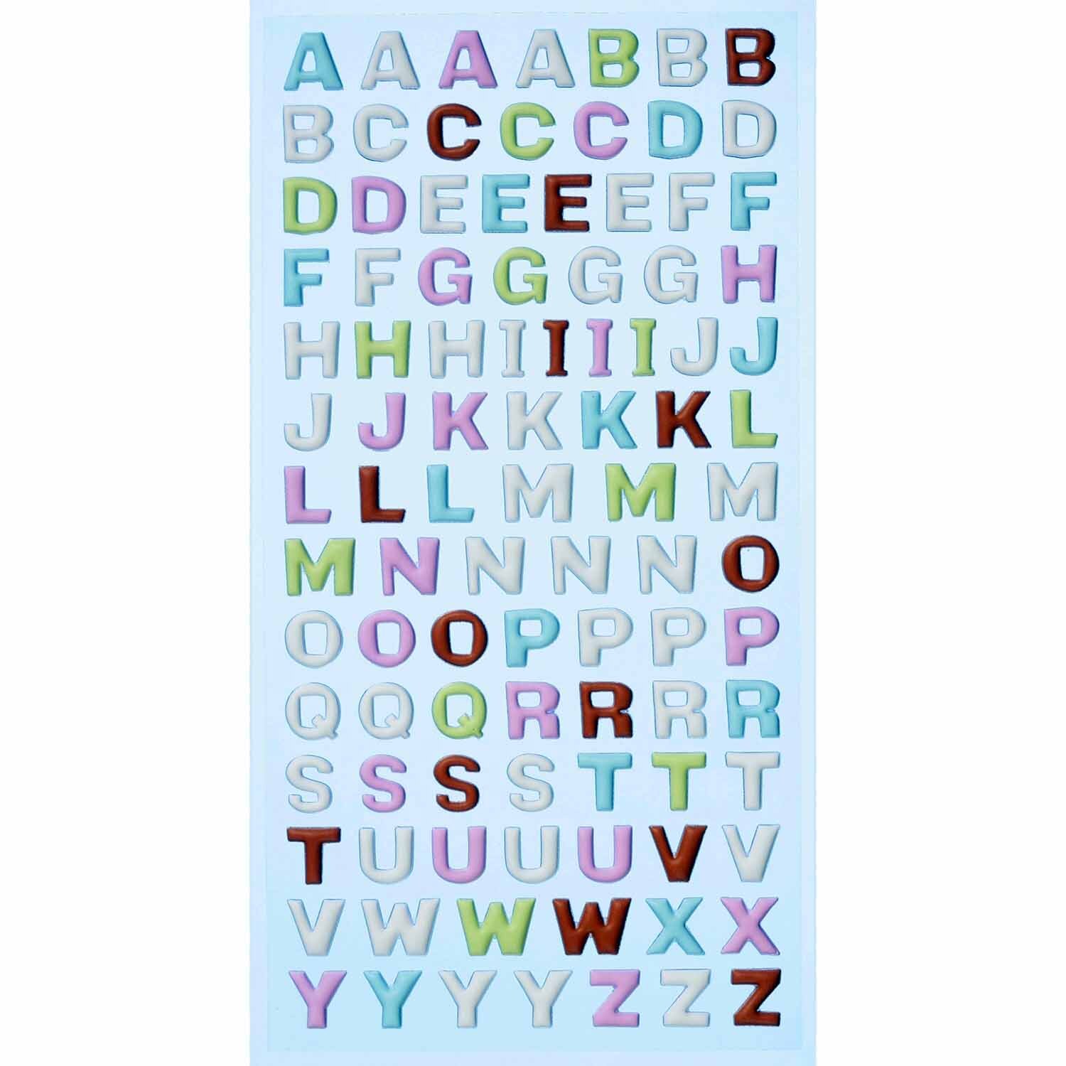SoftySticker Großbuchstaben pastell 17,5x9cm