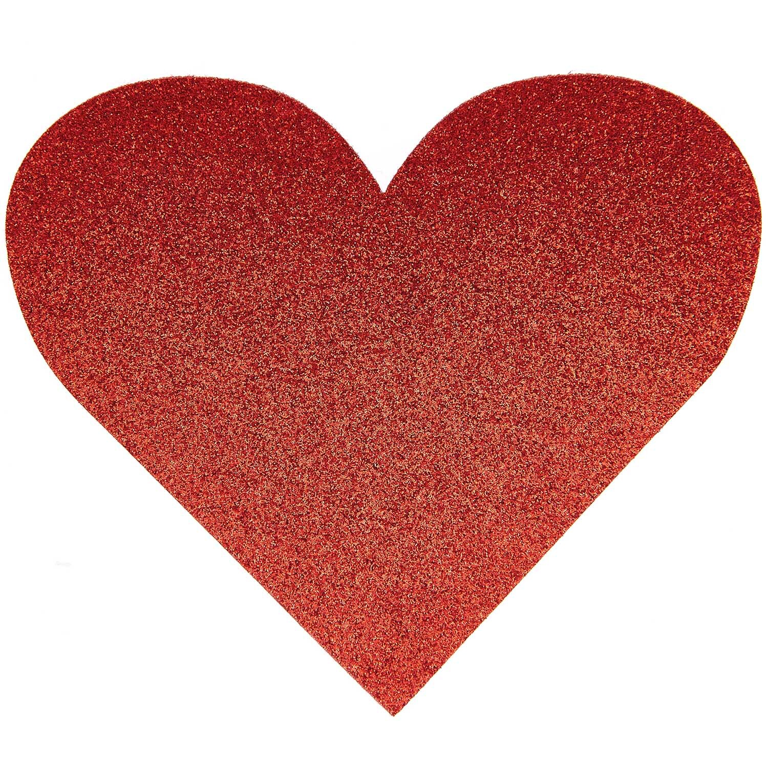 Filz Untersetzer Herzen rot 15x12,9cm 6 Stück