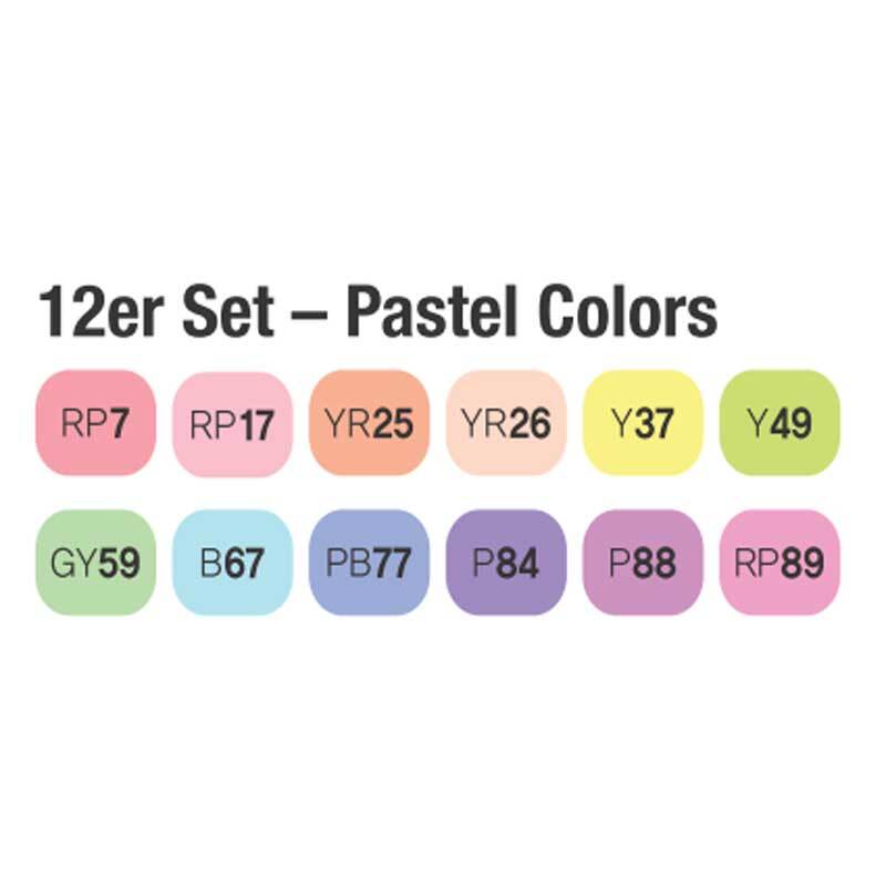 Twin Brush Marker Pastel Colors 12teilig