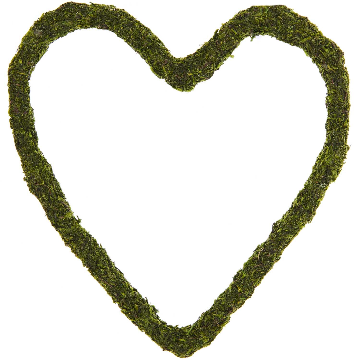 Herz aus Moos grün