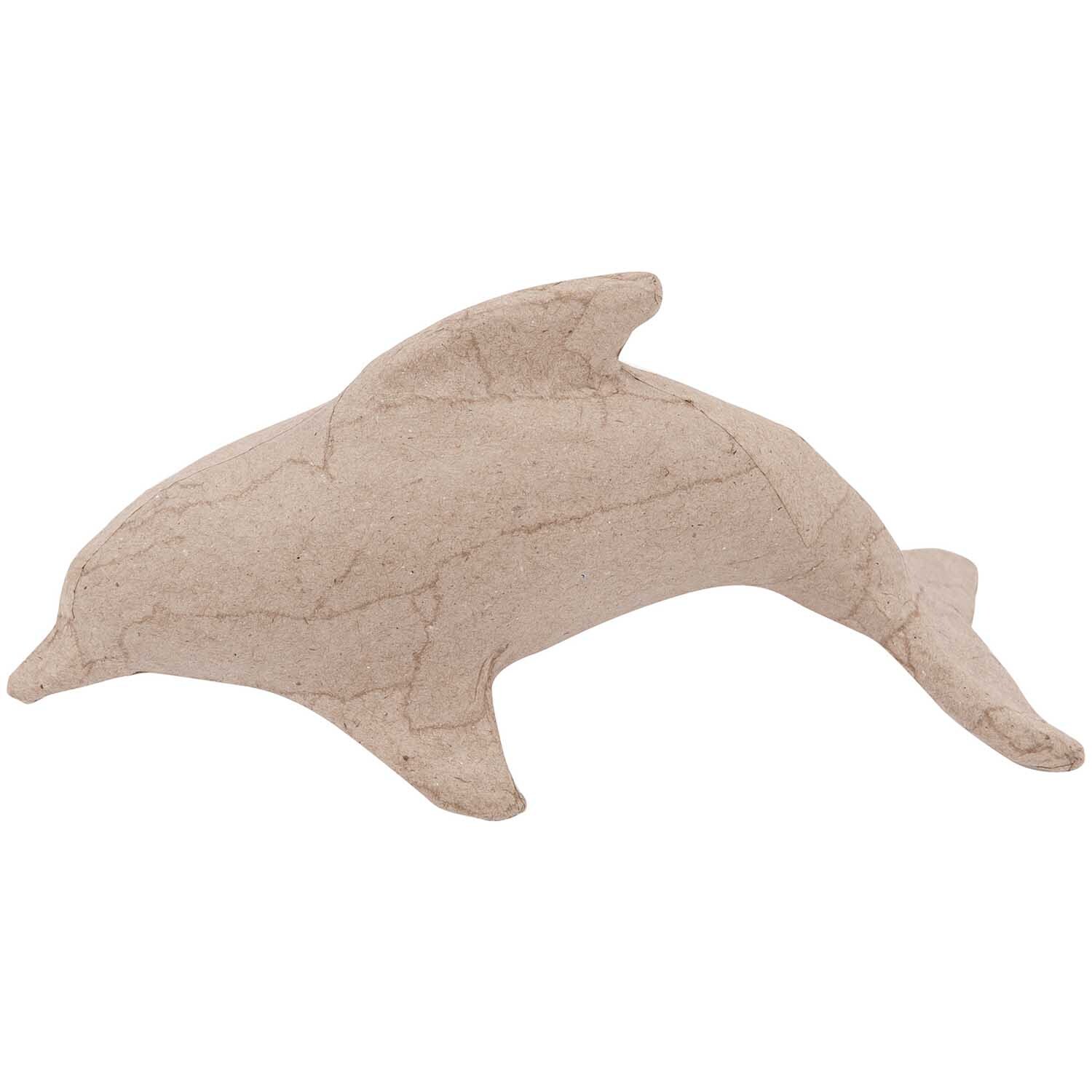 Pappmaché Delphin groß 18,5x8,5x7,5cm