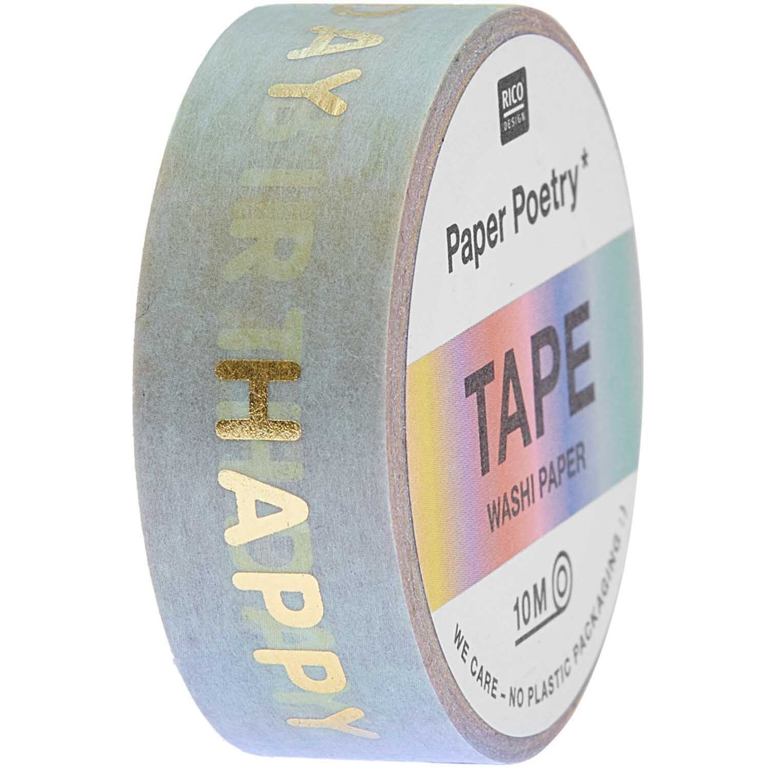 Paper Poetry Tape Happy Birthday 15mm 10m