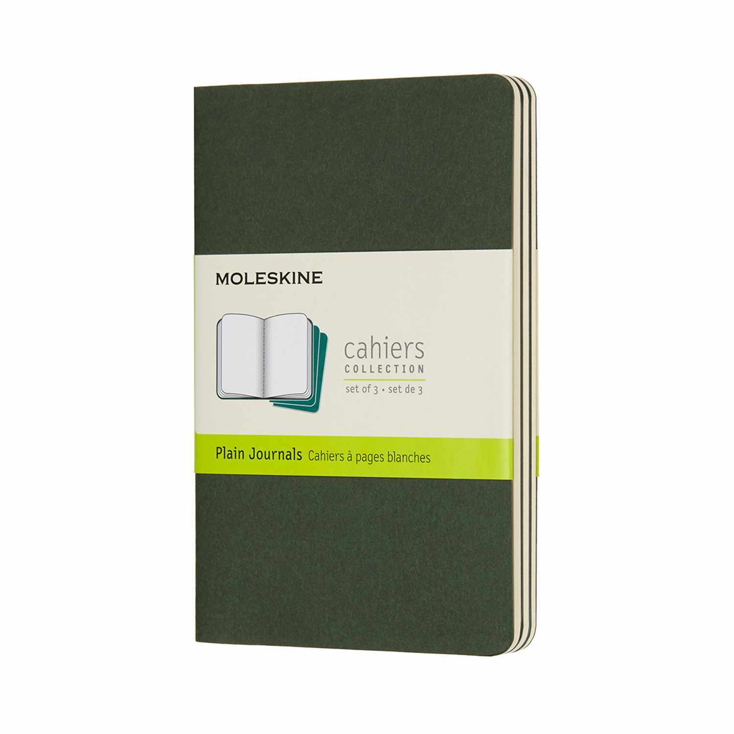 Notizbücher Cahier blanko Kartoneinband A6 3 Stück