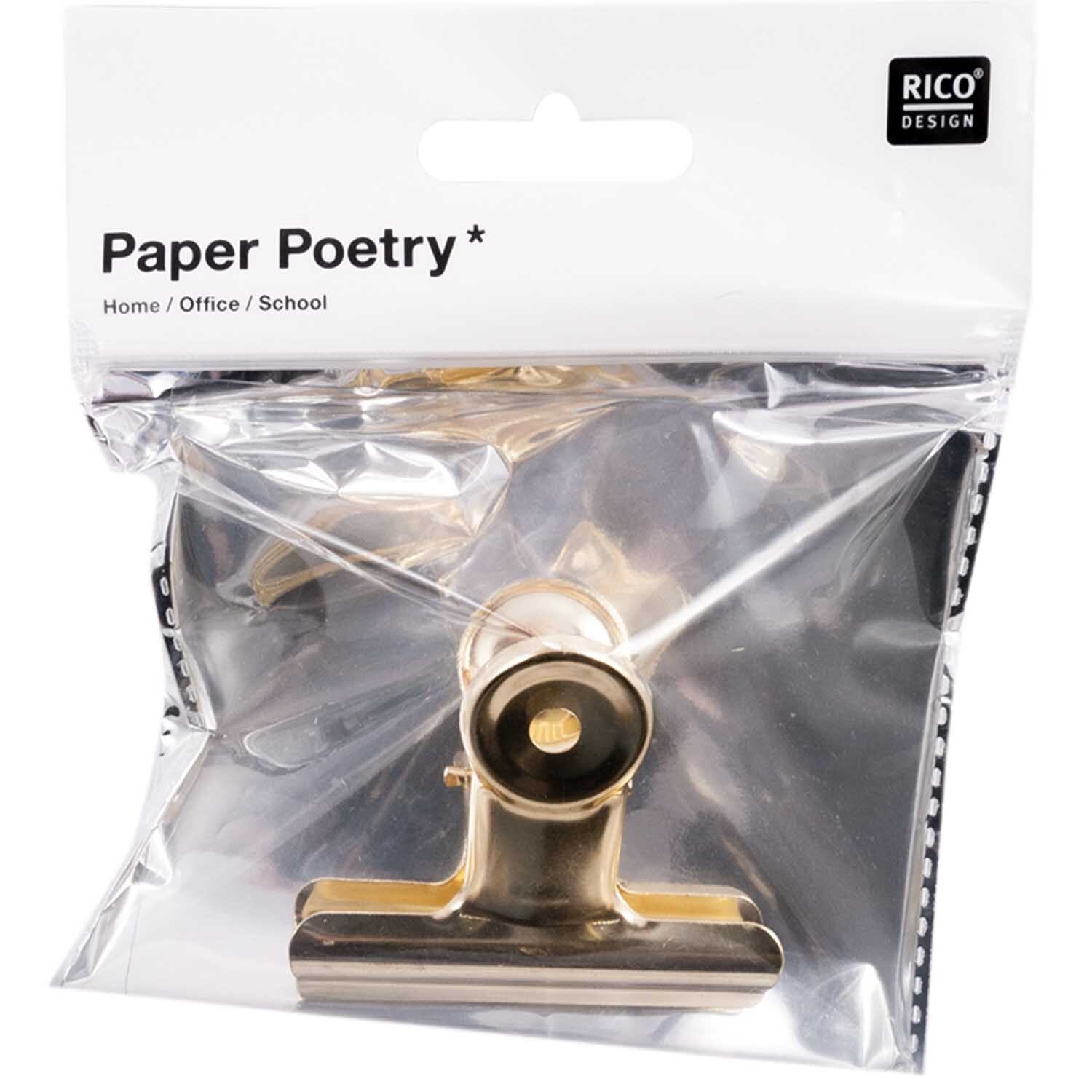 Paper Poetry Klemmbrettklammer gold 63mm