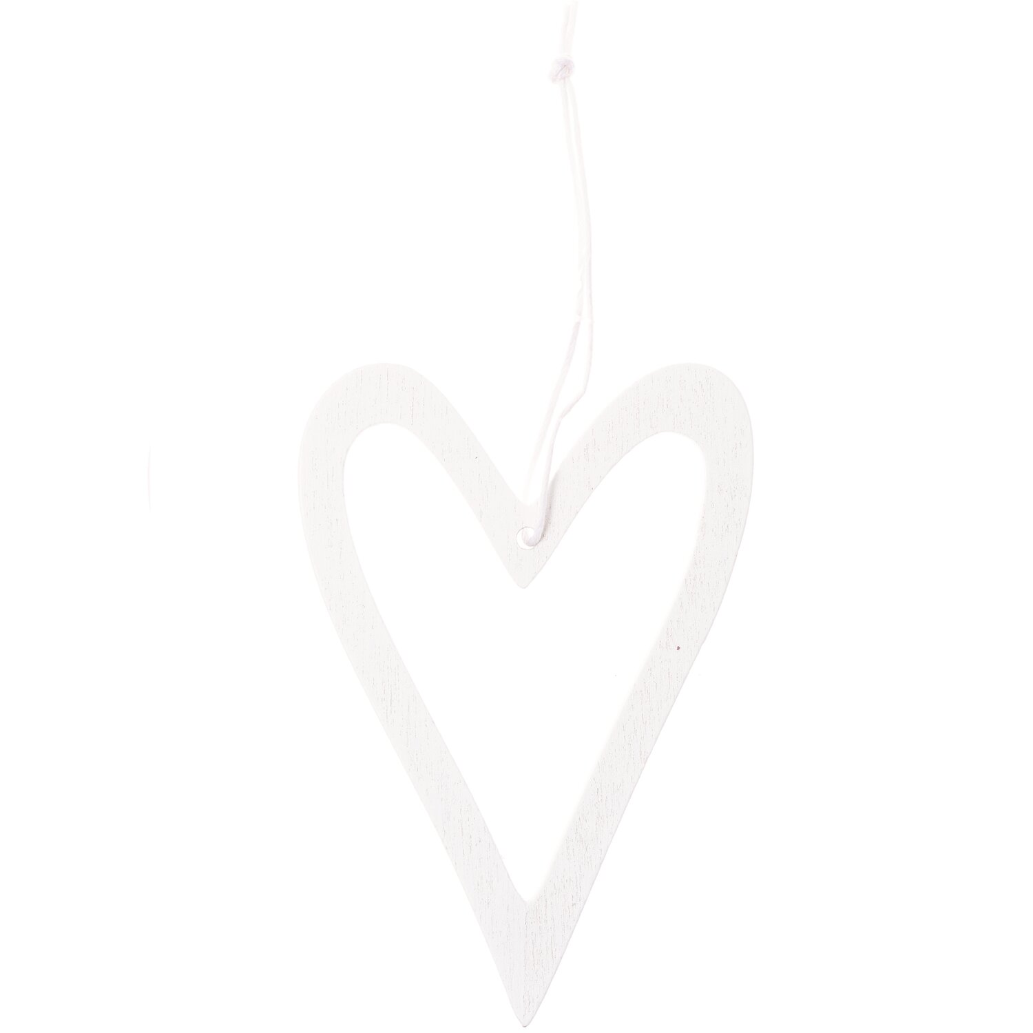 Rico Design Holzhänger Herz offen L weiß