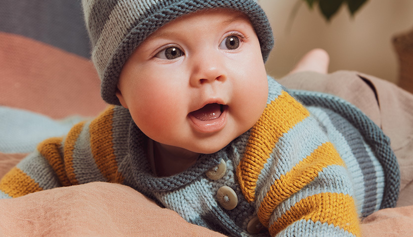 Strickanleitung Babypullover und Mütze aus Rico Baby Dream dk Uni