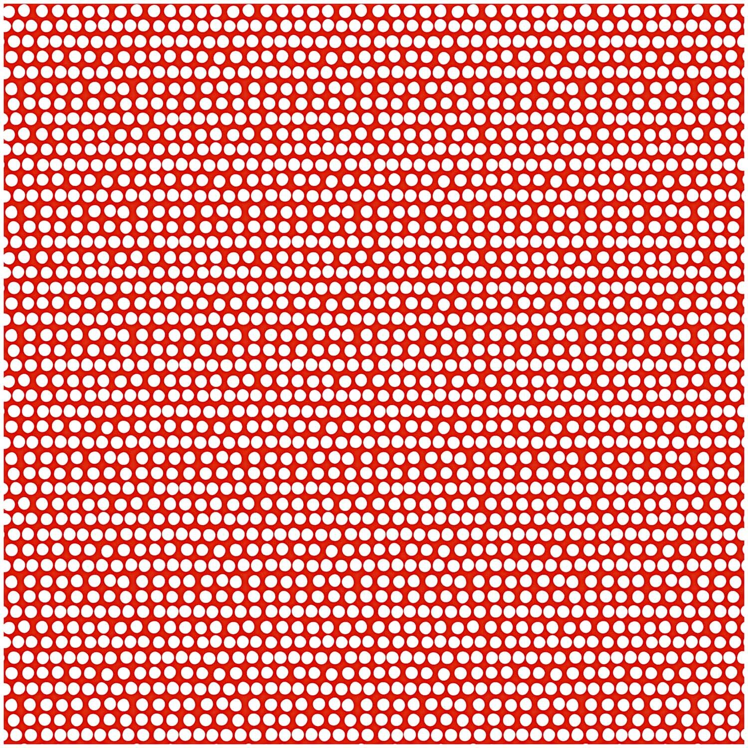 Stoff Punktelinie rot-weiß 50x140cm