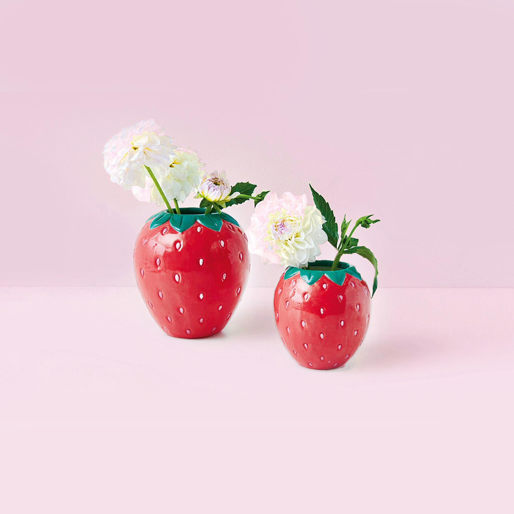 Blumentopf Erdbeer Design