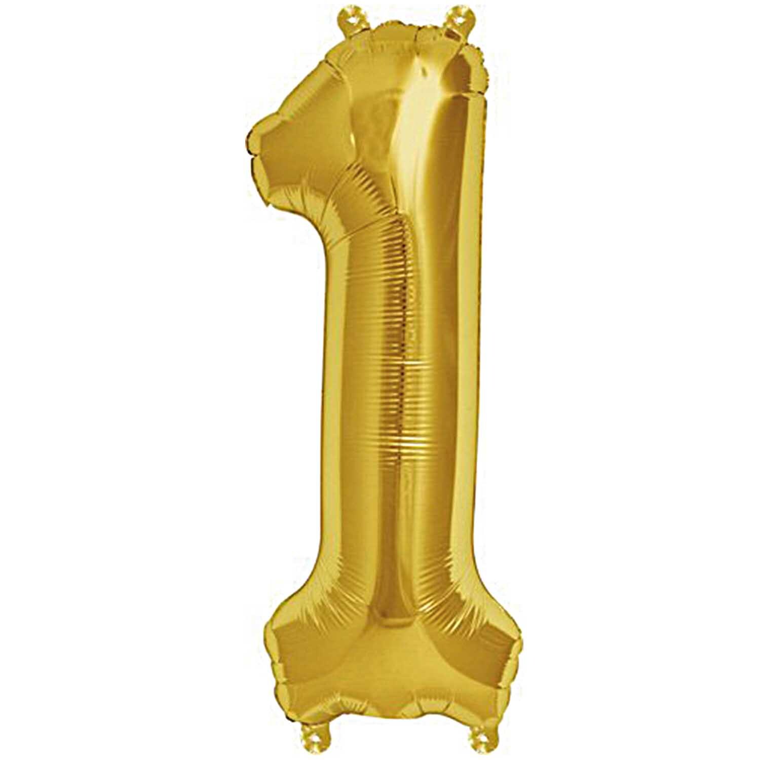 Folienballon Zahl gold 36cm