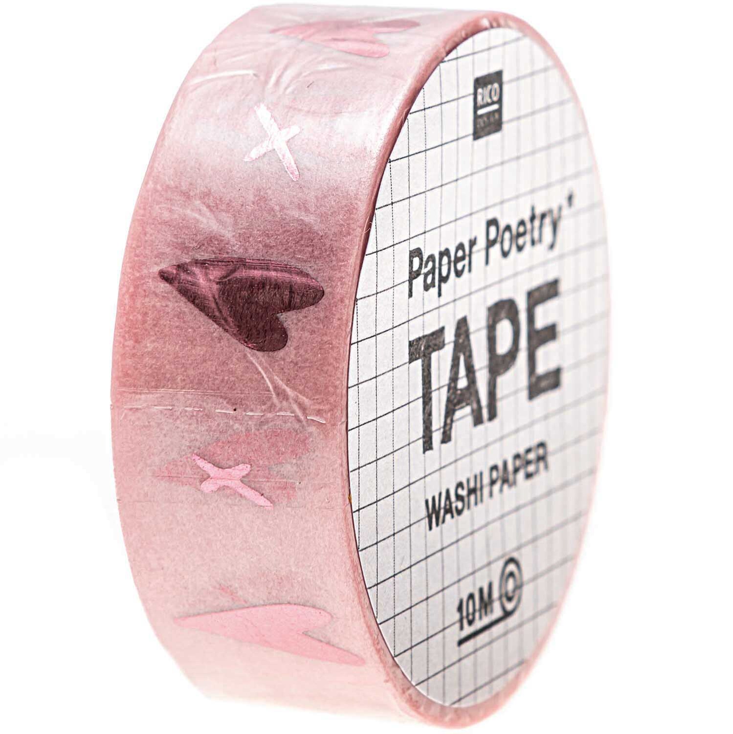 Paper Poetry Tape It must be love Herzen rosa 1,5cm 10m