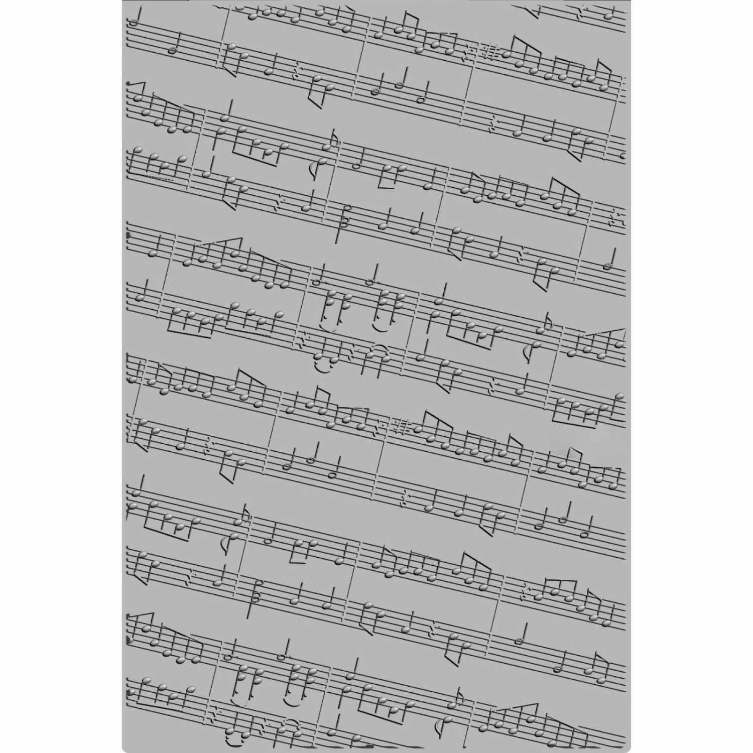 3D Textured Impressions Embossing Folder Musical Notes