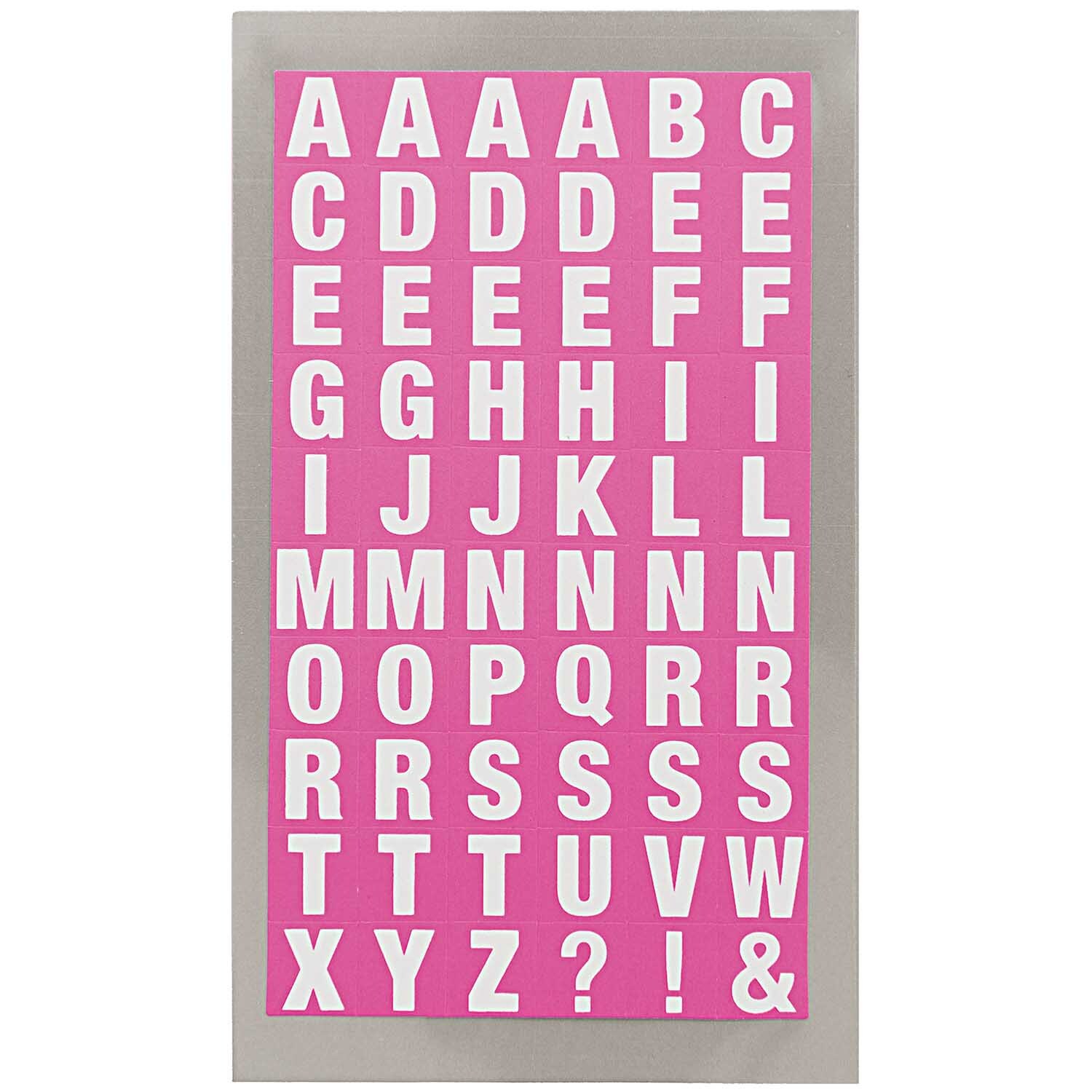 Paper Poetry Office Sticker Buchstaben pink-weiß 4 Bogen