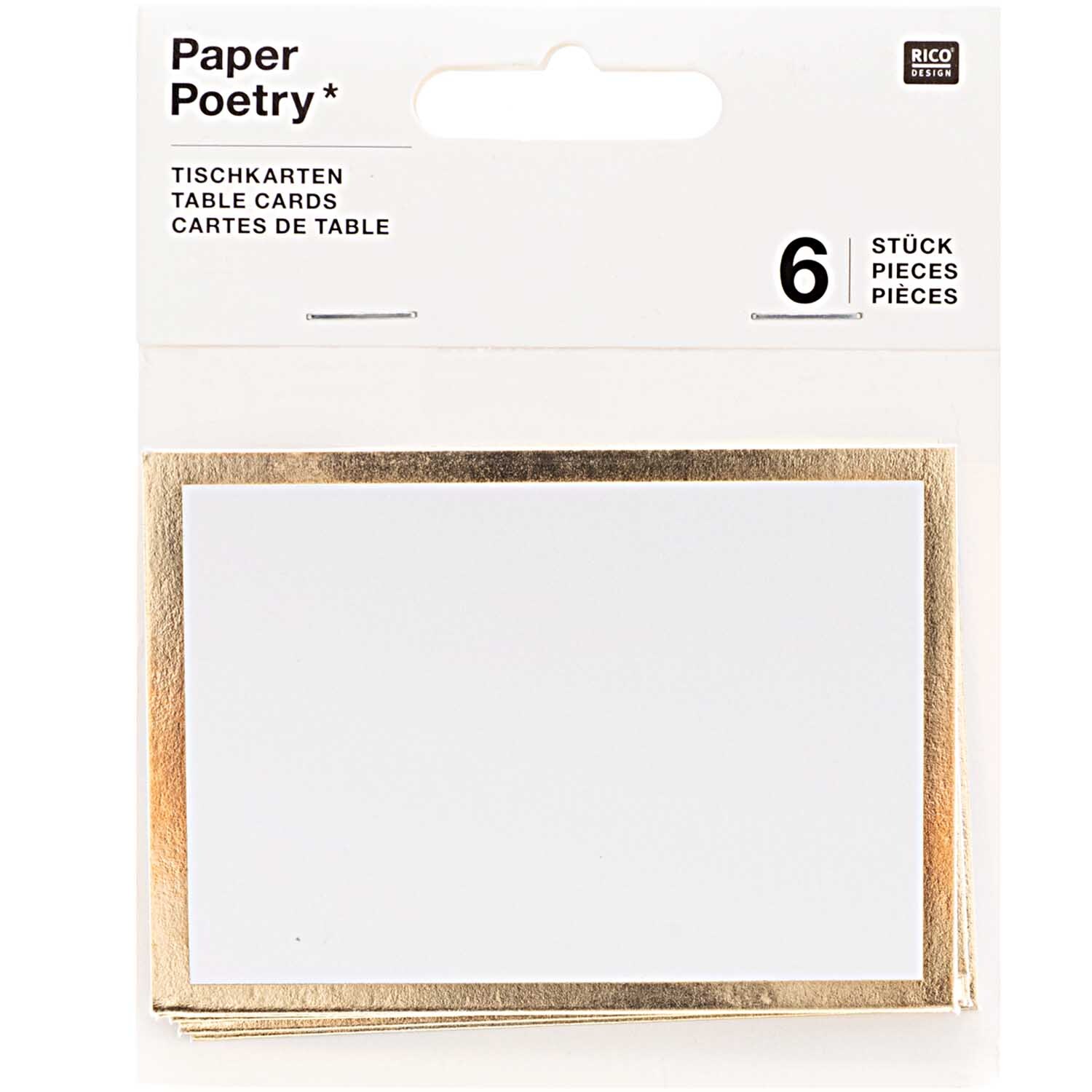 Paper Poetry Tischkarten mit Hot Foil 9x12,7cm 6 Stück