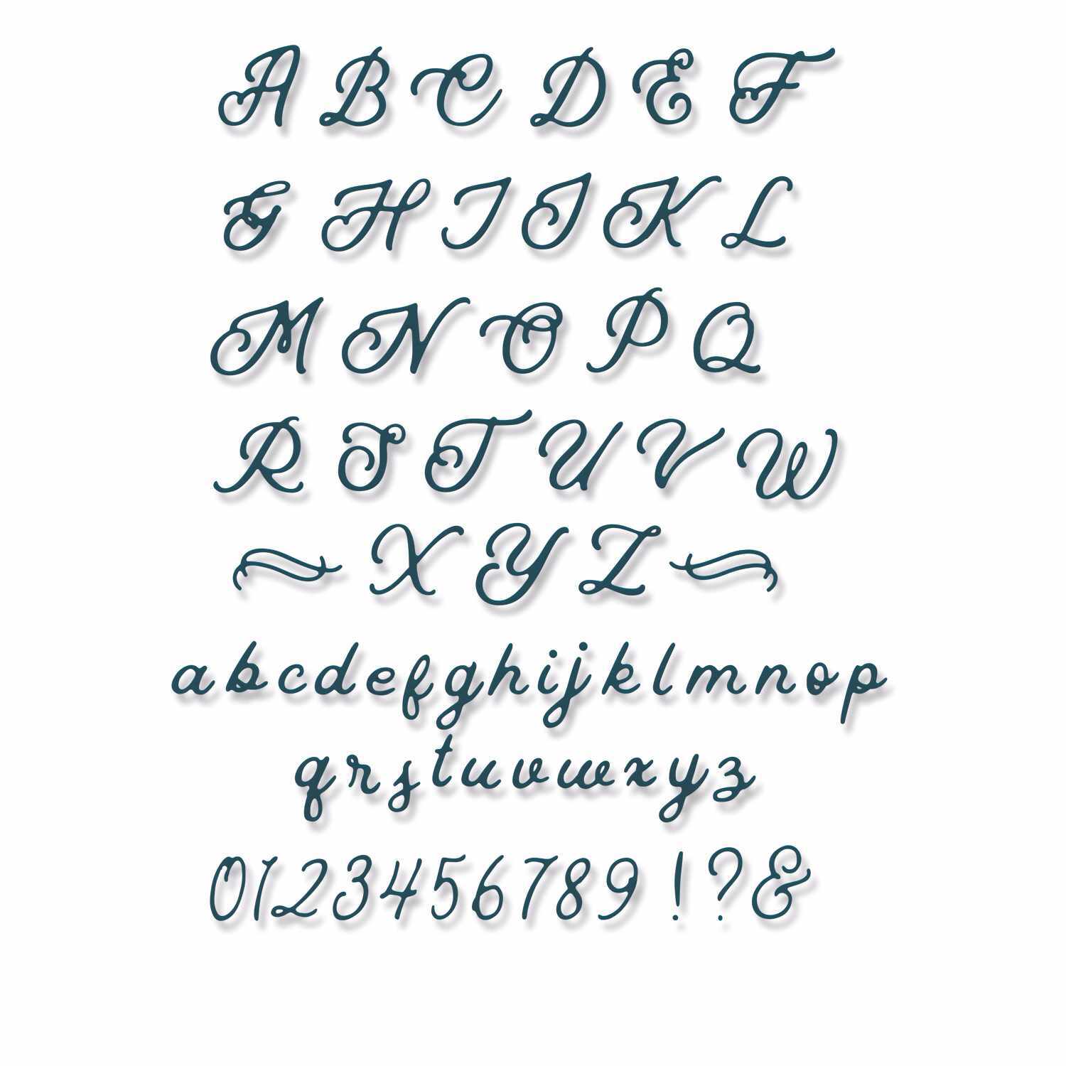 Thinlits Die Scripted Alphabet by Jennifer Ogborn