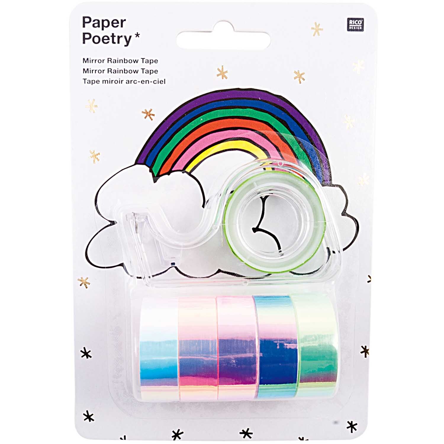 Paper Poetry Mirror Rainbow Tape mehrfarbig 6 Stück