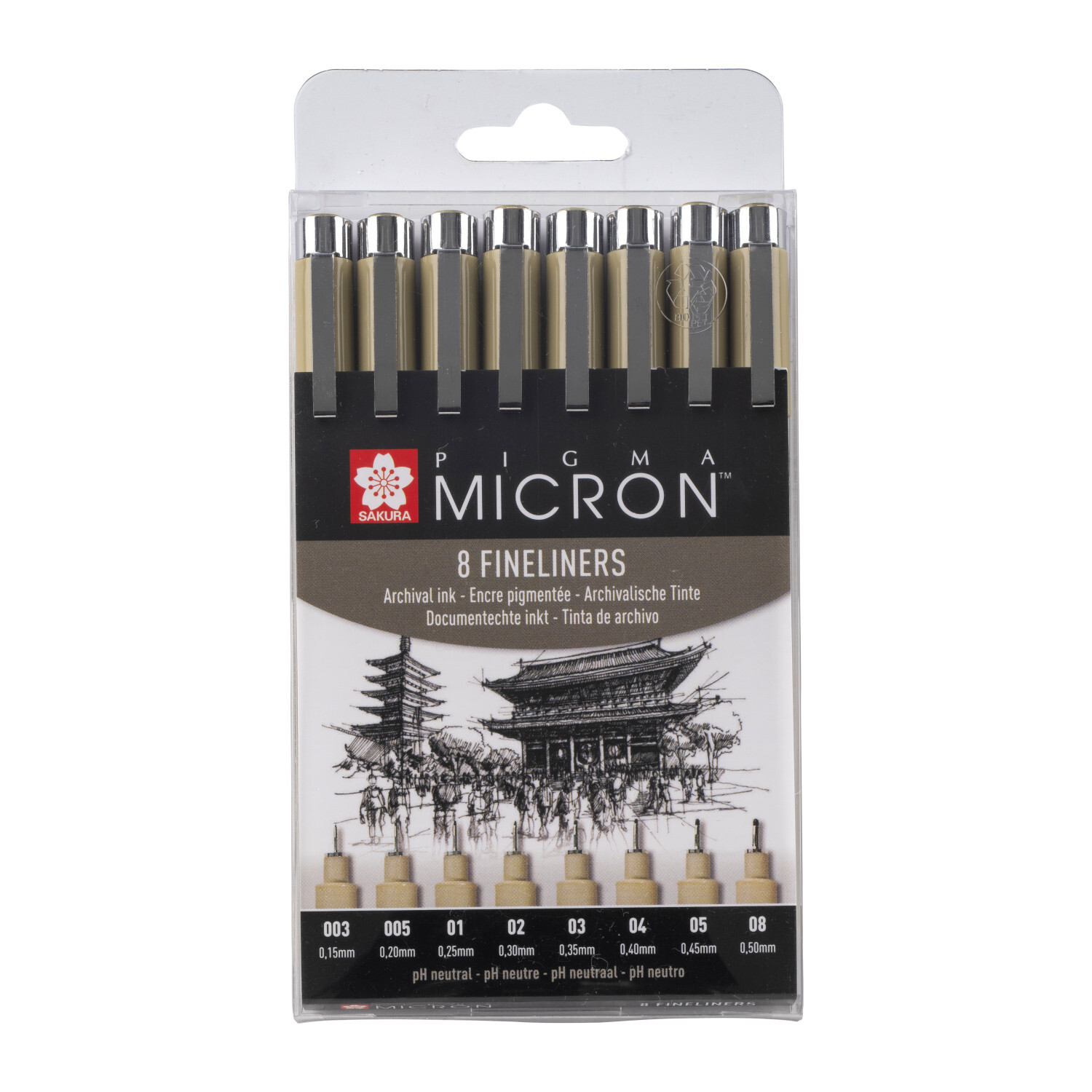 SAKURA Pigment Liner Sakura Pigma Micron Fineliner Set Schwarz