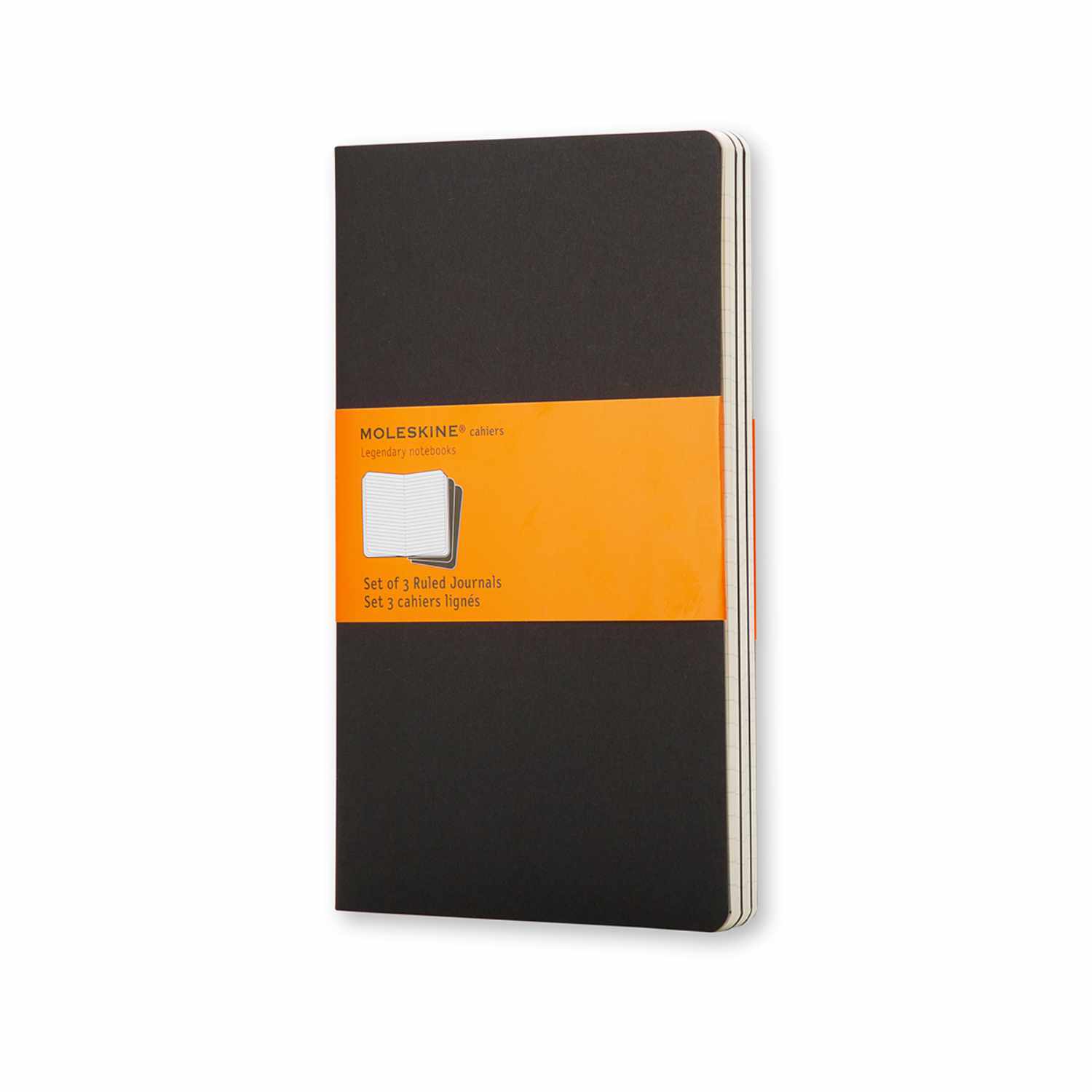 Cahier Notizbücher liniert Soft Cover schwarz 3 Stück