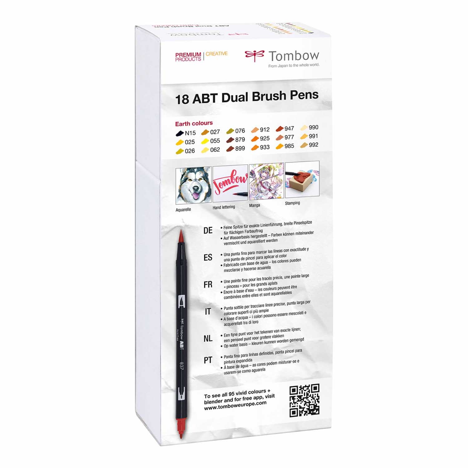 ABT Dual Brush Pen Erdfarben 18er Set