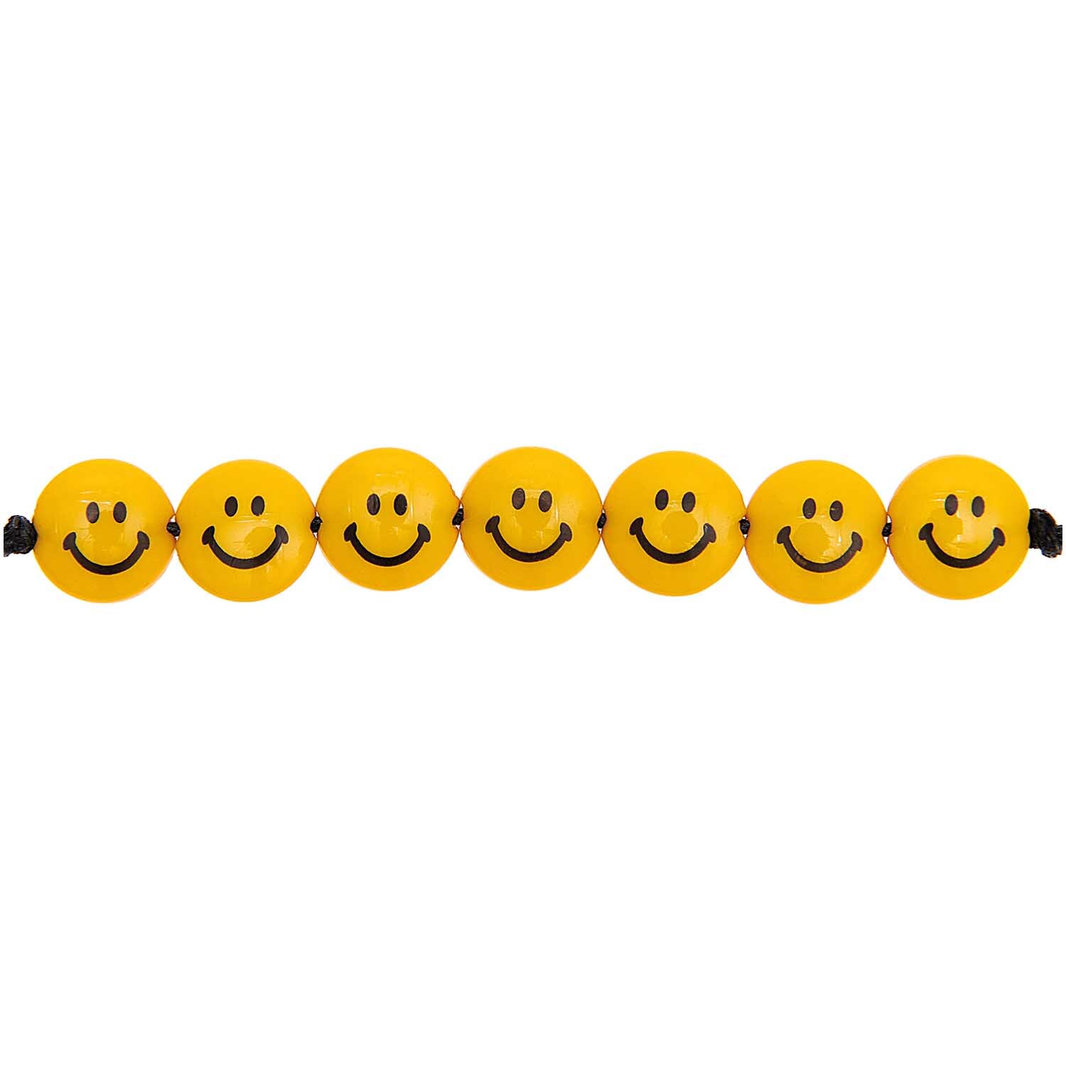 Smiley® Originals Perlen linsenförmig gelb 9x4mm 35 Stück