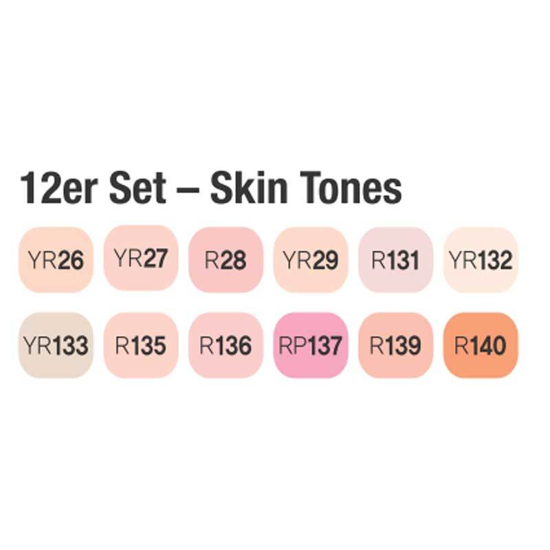 Twin Brush Marker Skin Tones 12teilig