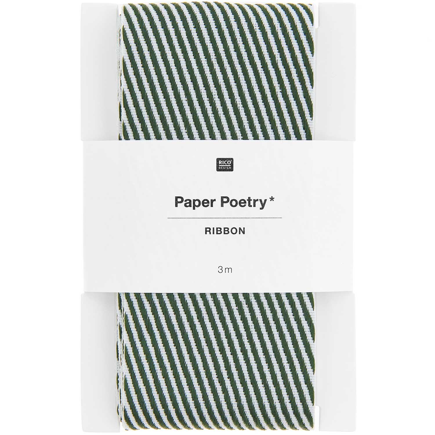 Paper Poetry Webband diagonale Streifen 50mm 3m