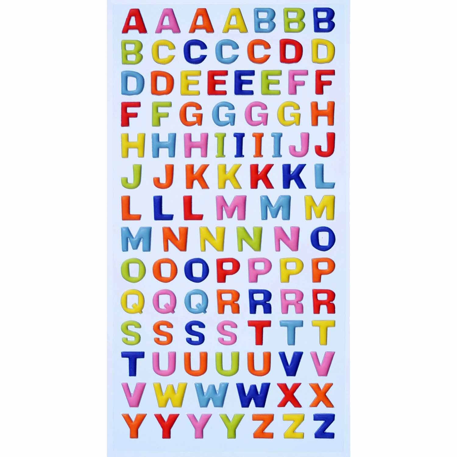 SoftySticker Großbuchstaben mehrfarbig