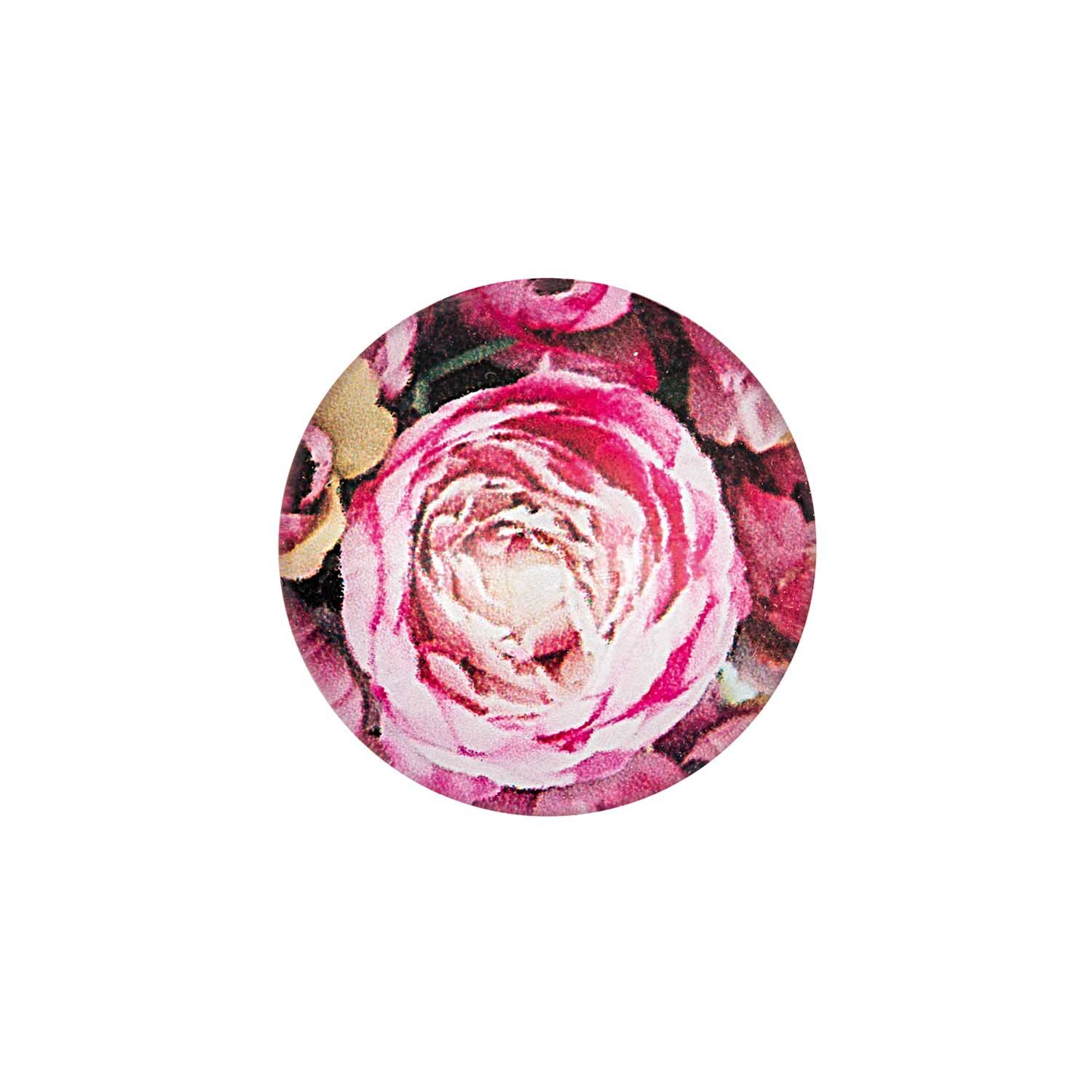 Cabochon Rose rosa 20mm Glas