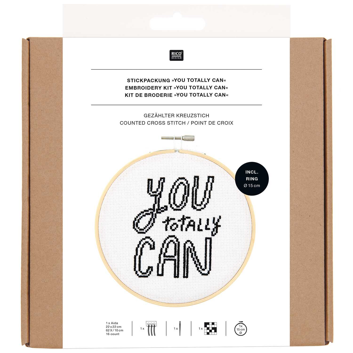 Stickpackung Bild You Totally Can Ø15cm