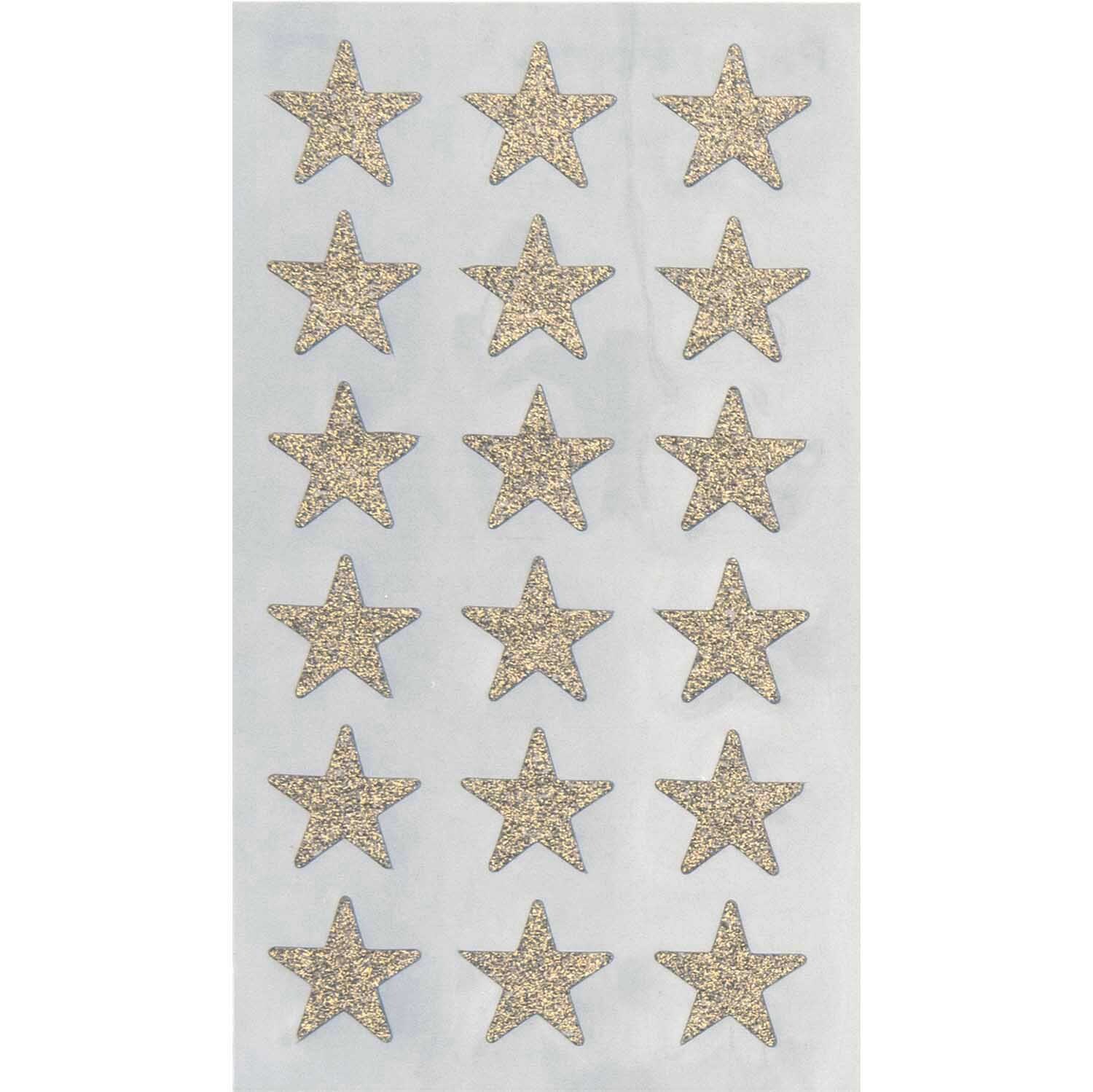 Paper Poetry Sticker Sterne Glitter gold 4 Blatt