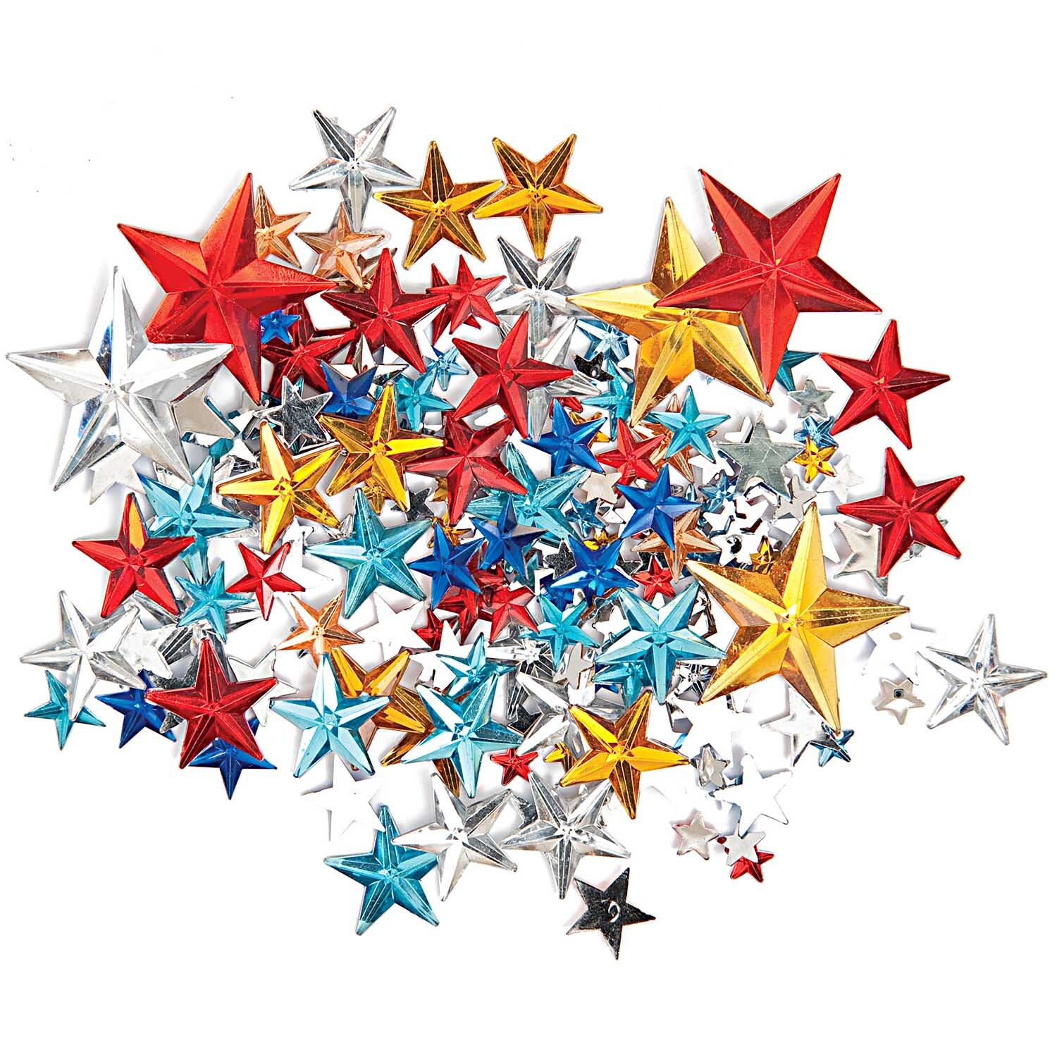 Strass Sterne Mix mehrfarbig ca. 300 Stück