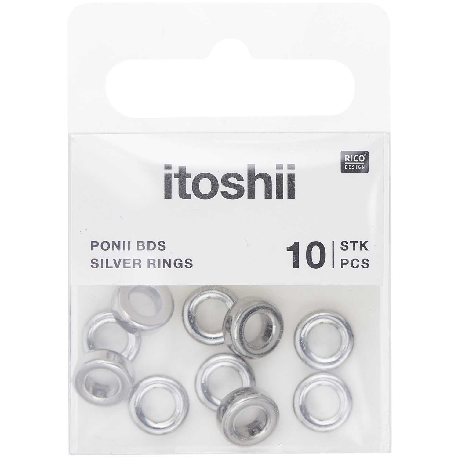 itoshii - Ponii Beads Ringe 9x3,5mm 10 Stück
