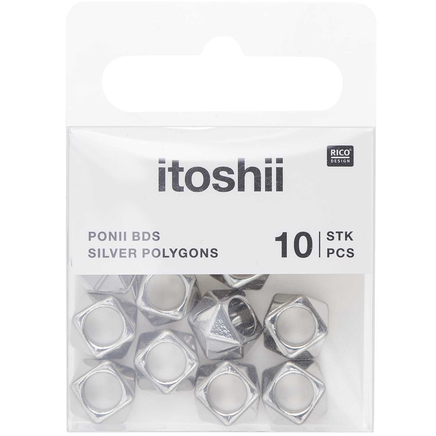 itoshii - Ponii Beads Polygone 11x7mm 10 Stück