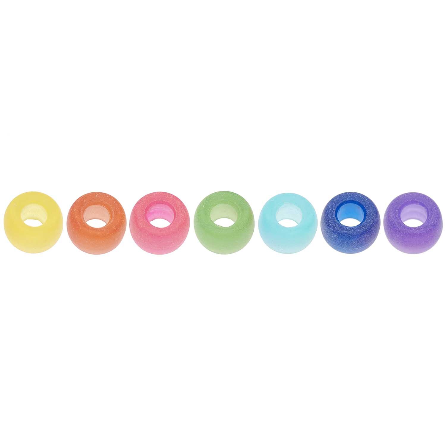 itoshii - Ponii Beads frozen Regenbogen 9x6mm 400 Stück