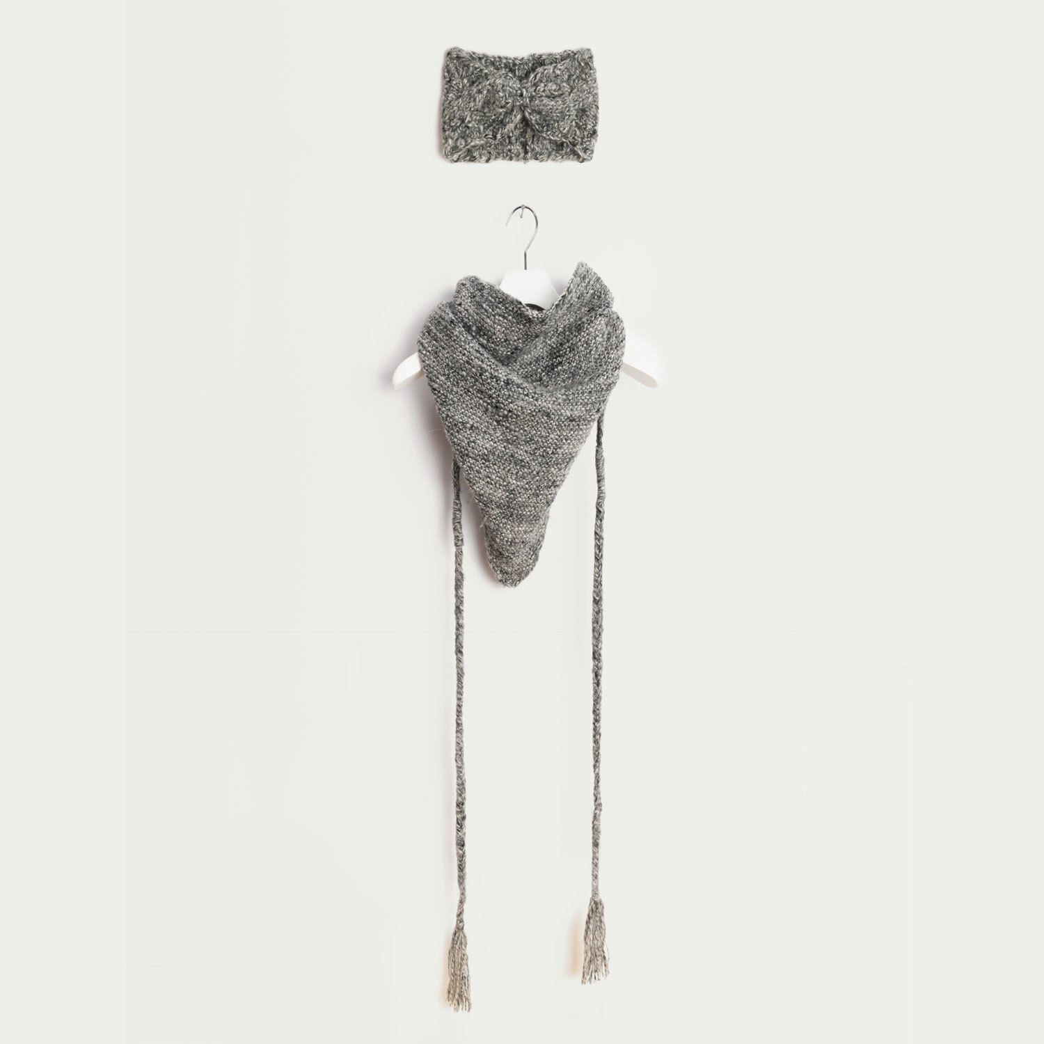 Strickanleitung Dreieckstuch & Stirnband aus Fashion Alpaca Tweed Chunky