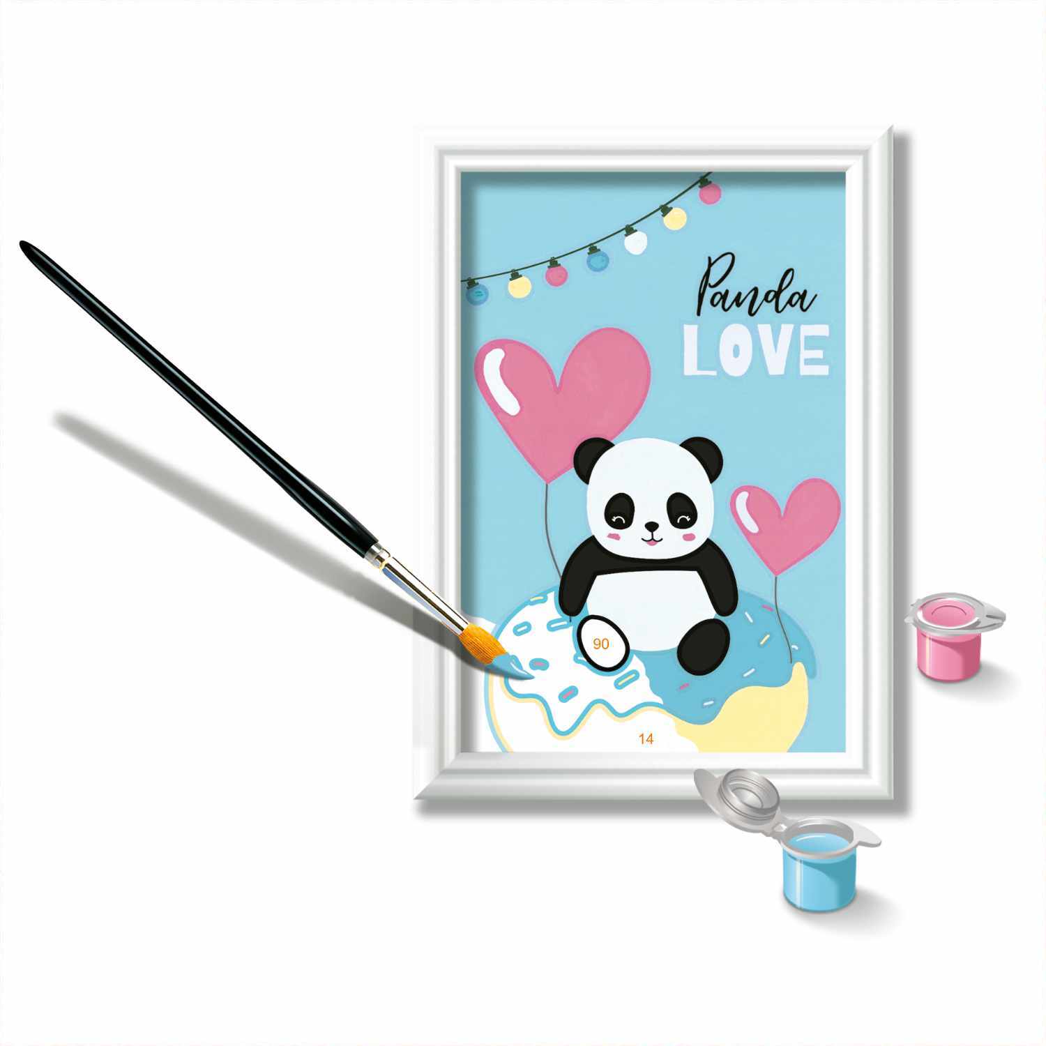 Malen nach Zahlen Panda Love