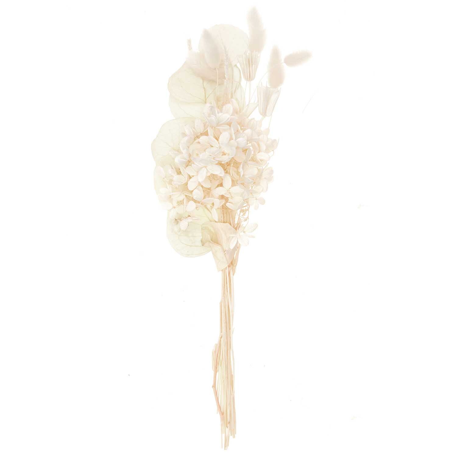 Trockenblumenstrauß natur-weiß 30cm 13teilig
