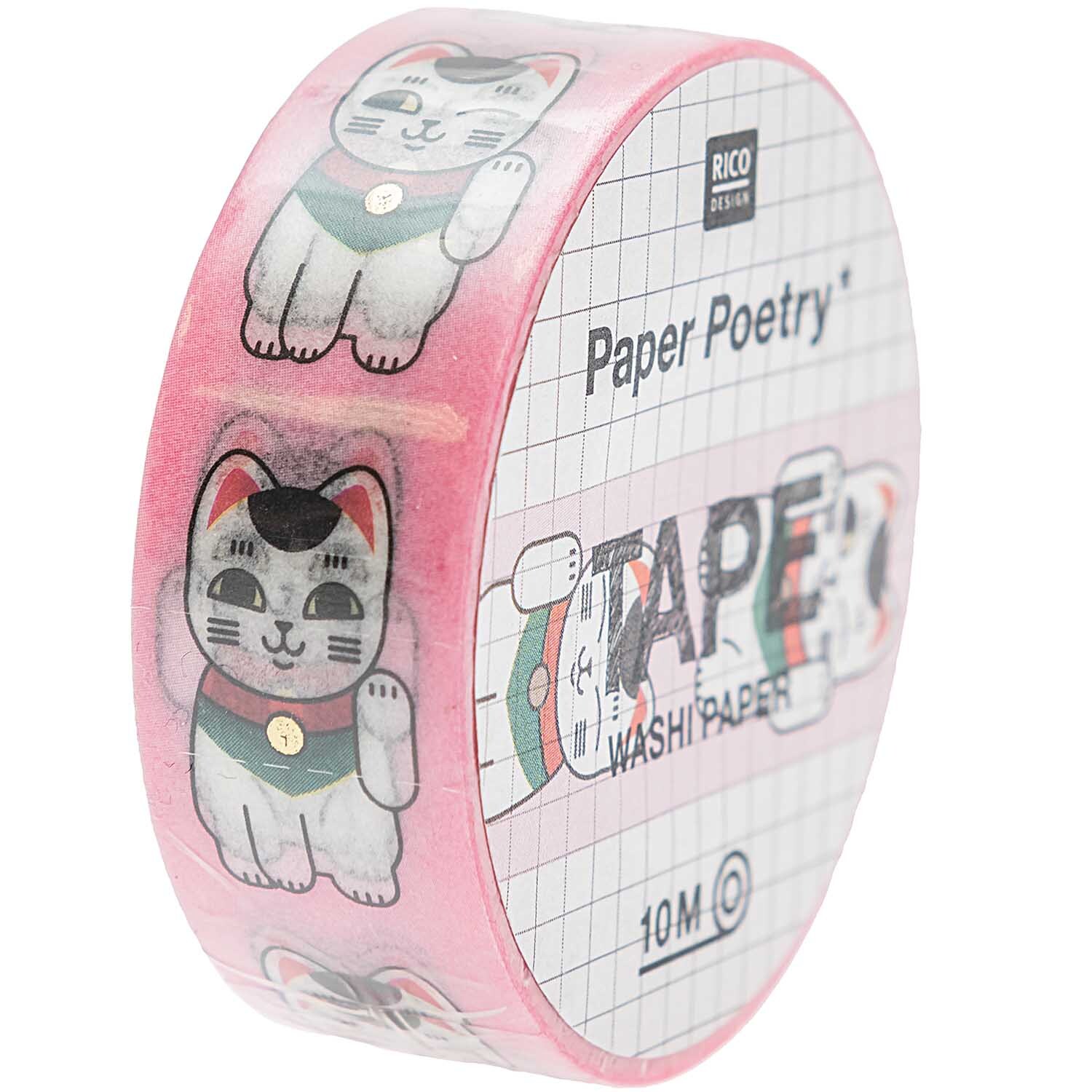 Paper Poetry Tape Jardin Japonais Winkekatze 1,5cm 10m c