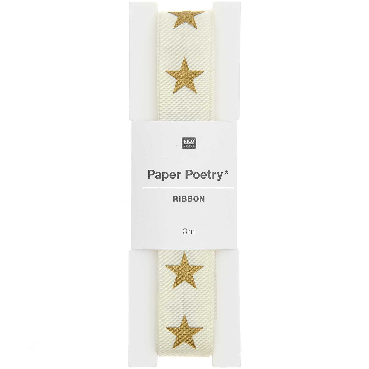 Paper Poetry Taftband Sterne 16mm 3m