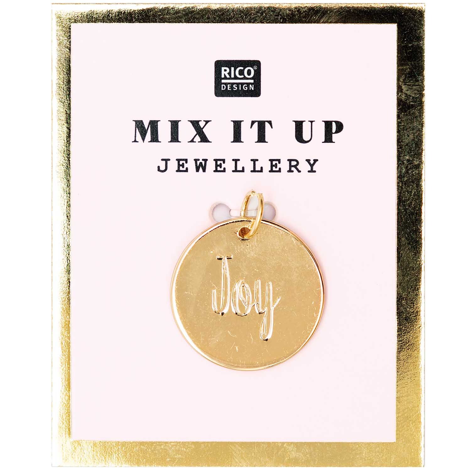 Mix it Up - Jewellery Anhänger Scheibe Joy gold Ø17mm