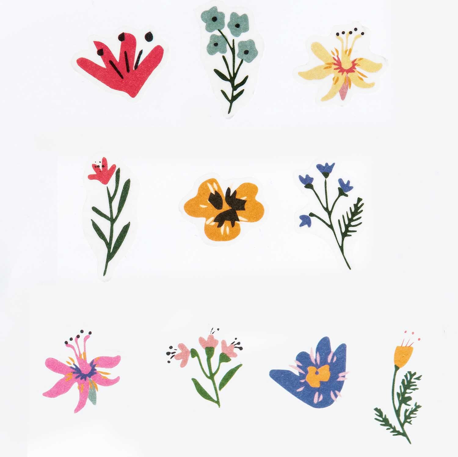 Washi Sticker Streublumen 200 Stück
