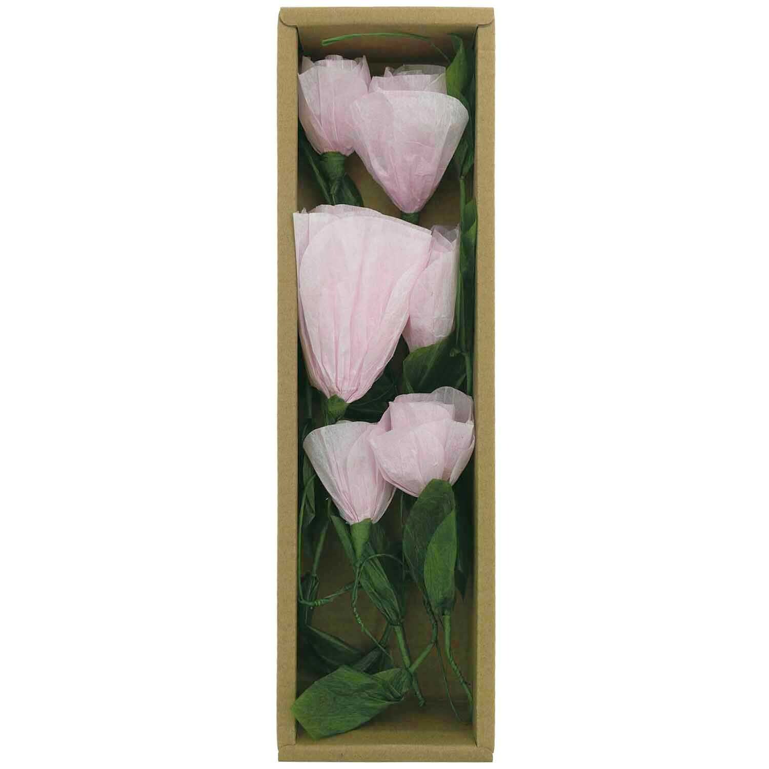 Papierblumen Girlande klein rosa 160 cm