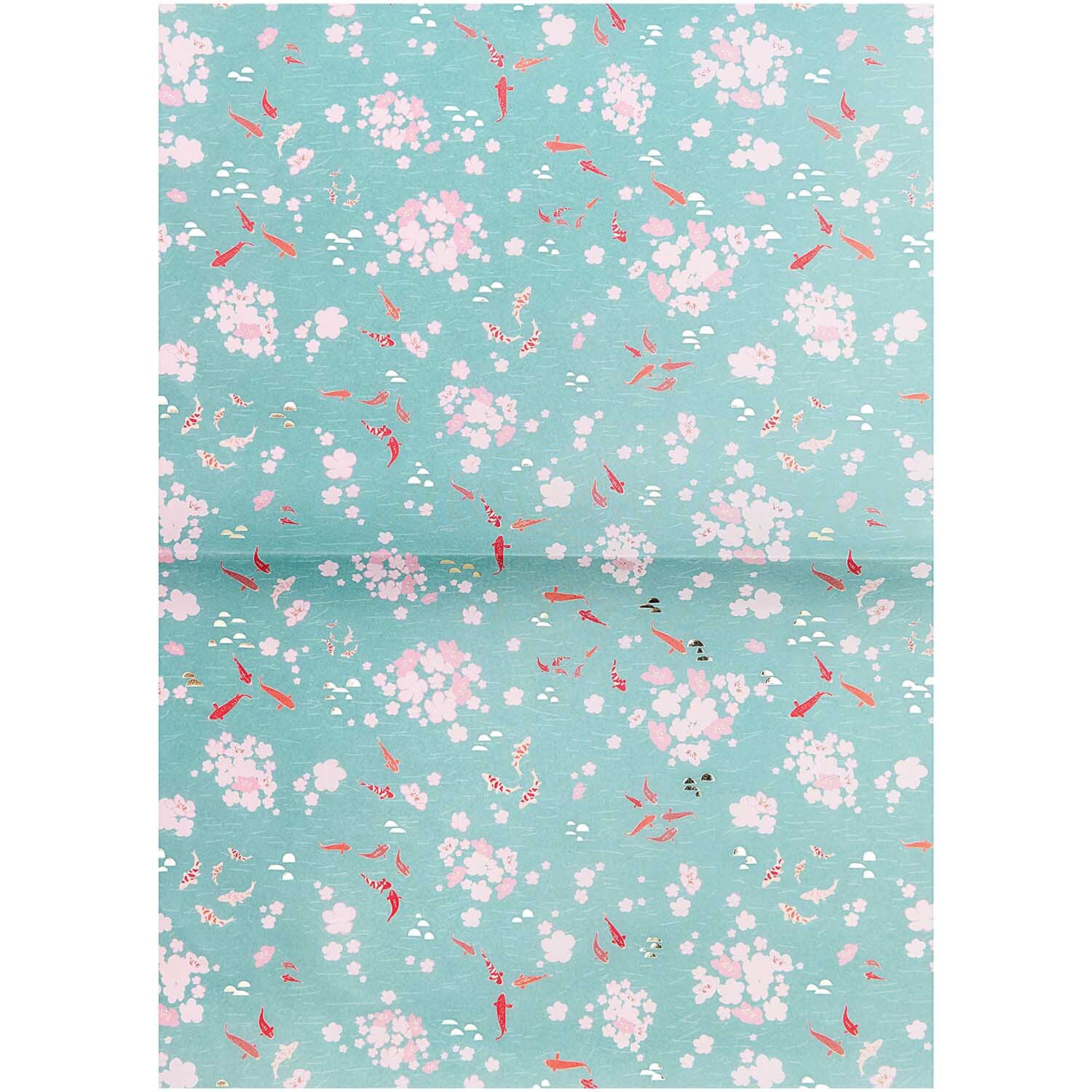 Paper Patch Papier Jardin Japonais Kois & Blumen 30x42cm