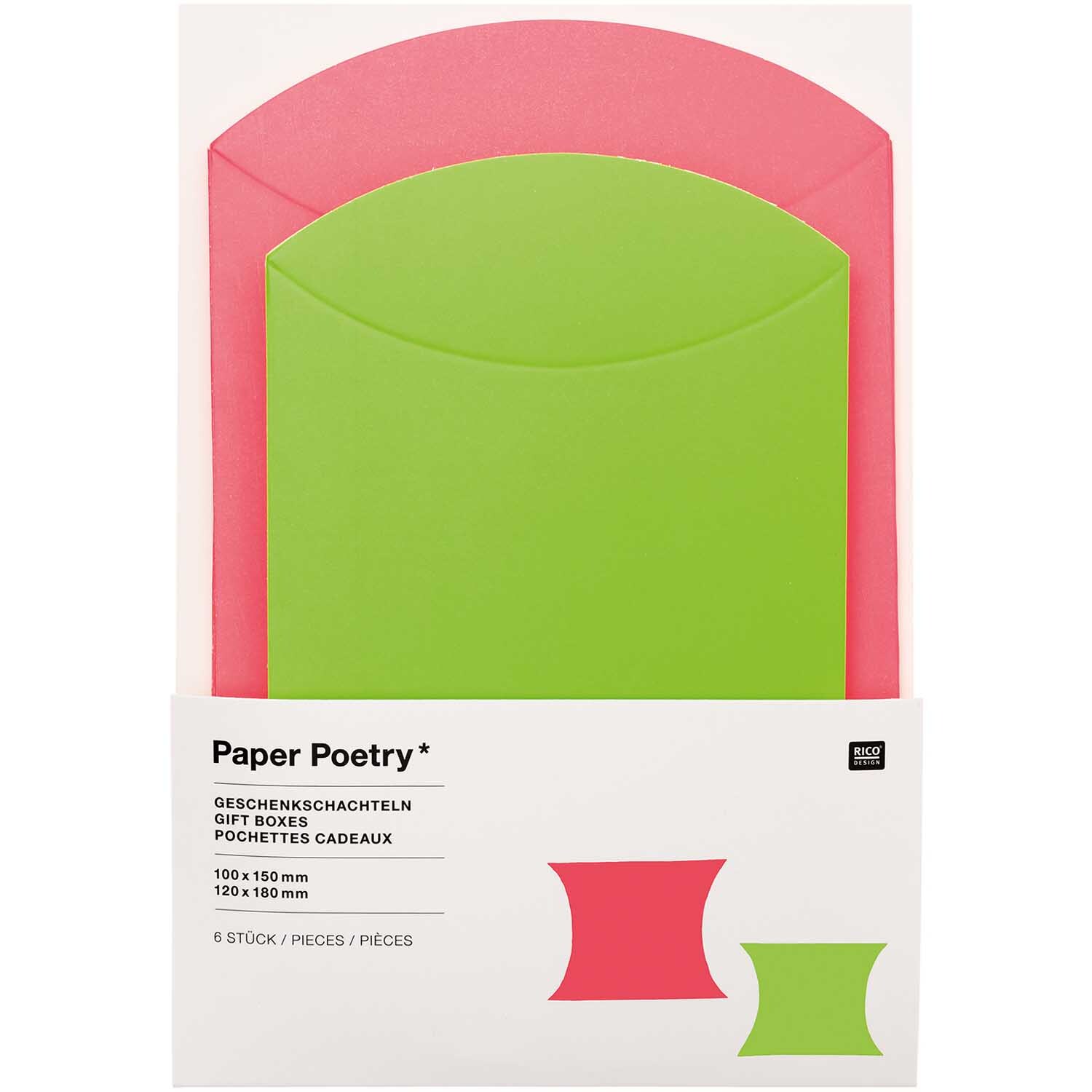 Paper Poetry Geschenkschachteln  Set 6 Stück