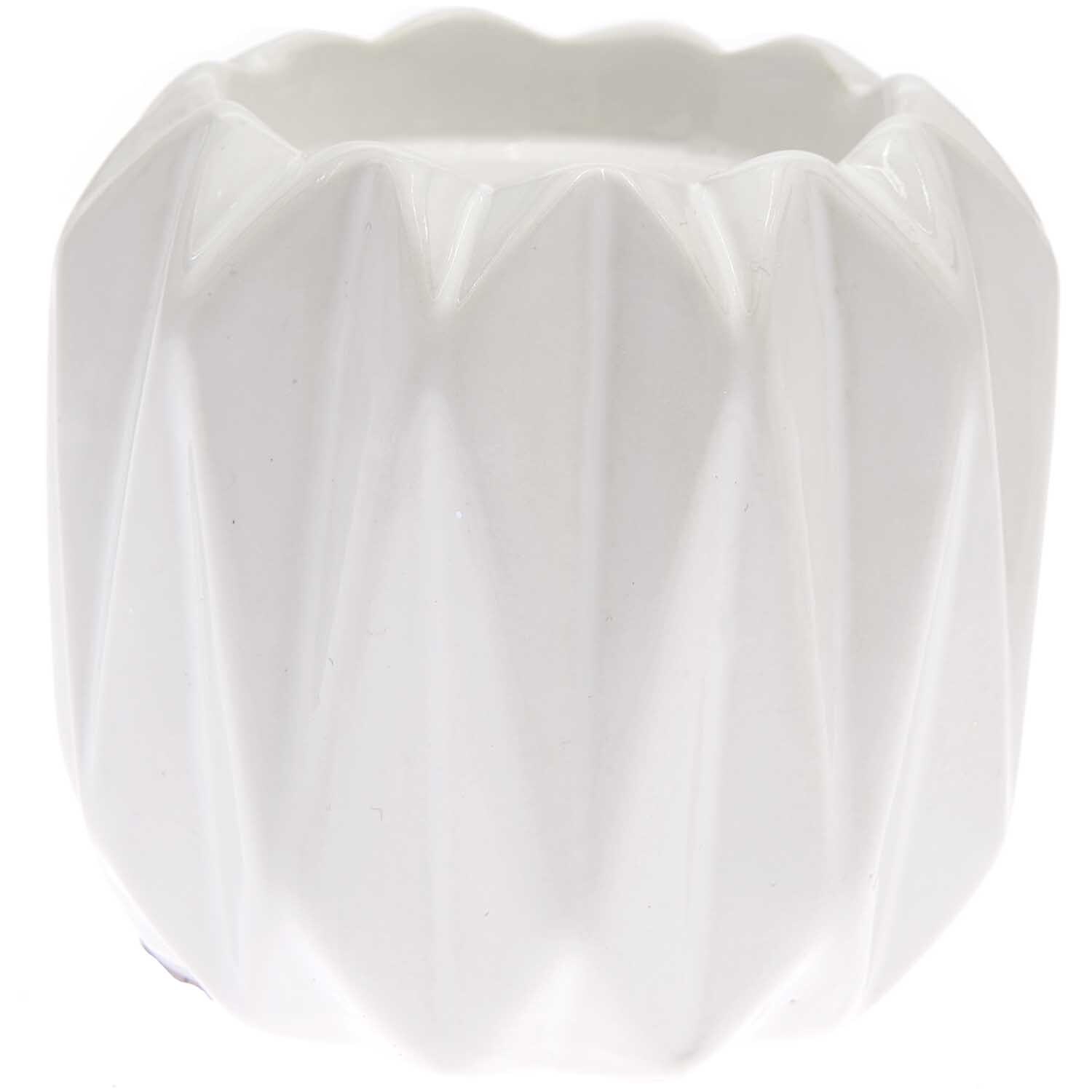 Porzellan-Teelichthalter weiß 8x8x8cm