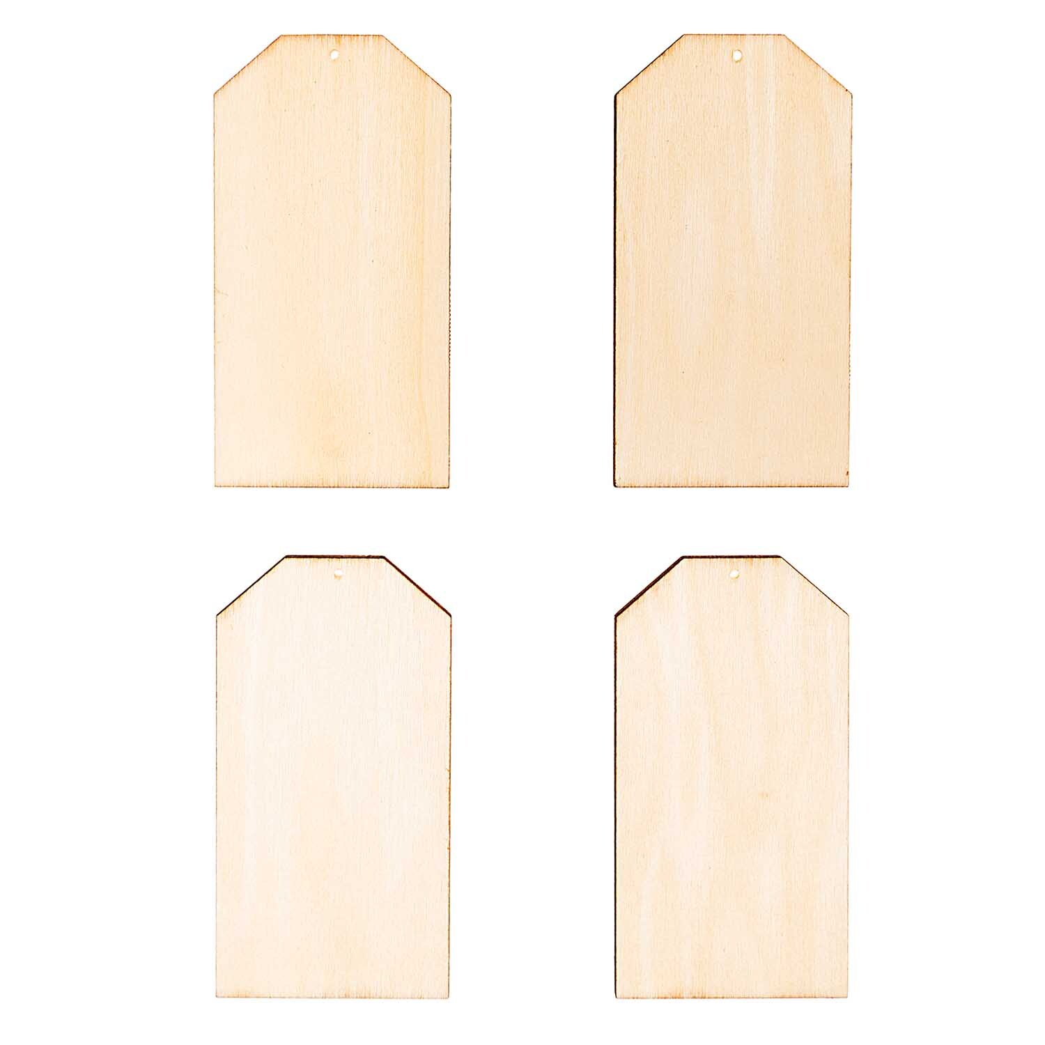 Holzdekoanhänger-Set Schild 4teilig